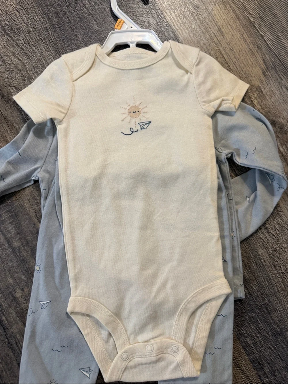NWT Carter’s 3-Piece Airplane Outfit Set 12M Blue Cardigan Bodysuit Pants